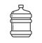 Big bottle of water for delivery icon vector or large bottled gallon line outline art style clipart isolated on white