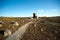 Big boulders on mountain plateau Valdresflye, Jotunheimen