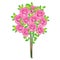 A big bouquet of wonderful pink roses! A romantic gift to a loved one. Will create a great mood. Color picture. Vector
