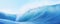 Big breaking blue ocean wave. Surfing summer wave banner