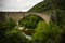 Big bridge on the town of tournon saint jean