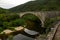 Big bridge on the town of tournon saint jean