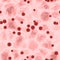 Big bright red dangerous bacterias or virus spheres in light blood