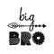 Big Bro, big Brother - Scandinavian style illustration text for clothes.