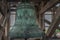 Big bronze ornate bell in belfry of St. Donata church in Zadar