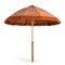 Big brown beach umbrella