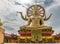 Big Buddha on his own courtyard at Wat Phra Yai, Ko Samui Island, Thailand