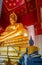 Big Buddha statue of Wihan Phra Mongkhon Bophit Temple for pray in Ayutthaya Thailand.