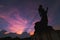 Big buddha sunset statue