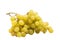 A big bunch of yellow-green grapes. Isolated.