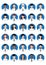 Big bundle of different people avatars. Set of male and female portraits. Men and women avatar characters.