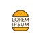 big burger logo logotype food theme
