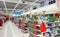 BIG C, THAILAND- February 4, 2021 : Consumer goods are placed on the shelves of goods such as foodstuffs, dry food, cosmetics and