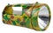 Big camouflage military flashlight on white