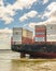 Big Cargo Ship Parked at Montevideo Port, Uruguay