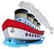 Big cartoon steamship