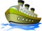 Big cartoon steamship