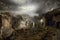 Big cavern with stalactites and stalagmites in Postojna cave, Slovenia, Europe