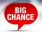 Big Chance Red Bubble Background