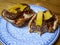 Big cheese hamburger served on a plate