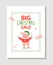 Big Christmas Sale Poster Happy Pig Holding Candy