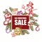 Big Christmas Sale, Vintage vector illustration