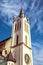 Big church in Keszthely, Hungary, vertical composition