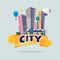 Big city. logo concept - vector illustration