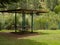 Big classical wooden pergola arbor