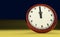 Big clock deadline rush time twelve o`clock noon 3D illustration