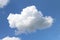 Big cloud on sky clear, isolated of one cloud beautiful on sky background