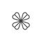 Big clover line icon