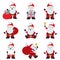 Big collection christmas santa claus poses