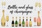 Big Collection Set of Realistic 3D champagne Golden, Pink and Green Bottle and glass isolated on transparent background.  Vector