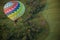 A big colorful balloon flying using heat technology