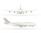 Big commercial jet airplane. Airplane in profile, from the front view. Aeroplane isolated. Aircraft vector illustration