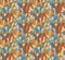 Big crowd happy people seamless pattern.