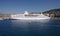 Big cruise ship in Marseille port