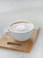 Big cup of delicious fragrant cappuccino or latte coffee