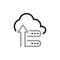 Big data analysis thin line icon. Data processing outline pictograms for website and mobile app GUI. Digital analytics simple UI,