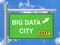 Big Data City Road Sign 3d Illustration
