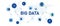 Big data database concept illustrated interconnected blue icons white background wide header corporate format