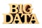 Big Data golden inscription, 3D rendering