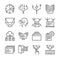 Big data icon set. Included the icons as data, cloud, transfer, filter, analysis, digital and more.