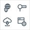 big data line icons. linear set. quality vector line set such as loading, data, search