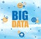 Big data network cloud computing concept