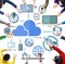 Big Data Sharing Online Global Communication Cloud Concept