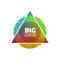 Big data vector icon. Geometric bigdata flat concept. Circle and triangle shapes