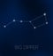 Big Dipper constellation in night sky