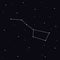 Big Dipper constellation in night sky. Ursa Major